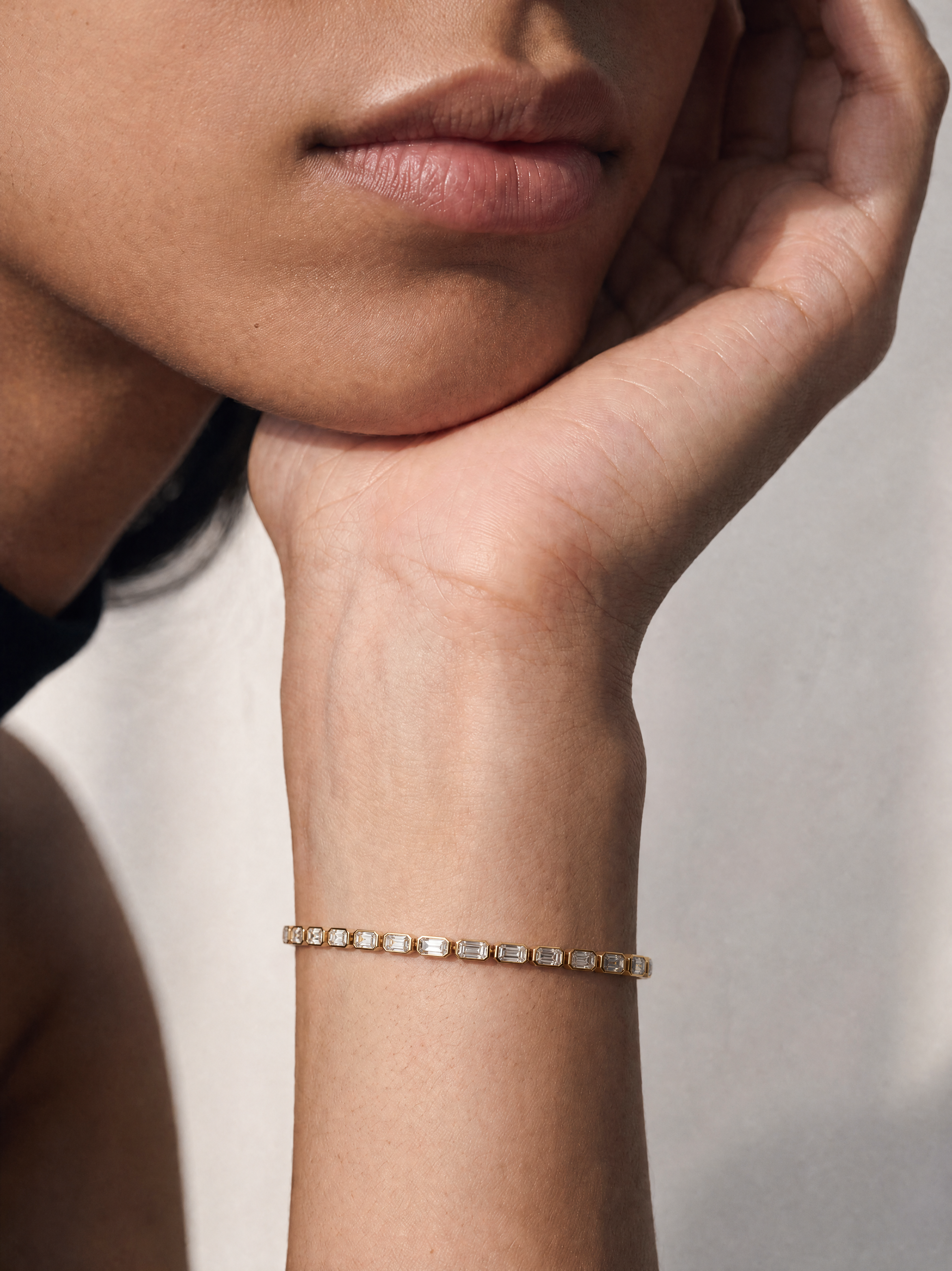 Harlow George East-West Diamond Tennis Bracelet with bezel setting