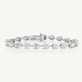 Harlow George East-West Pear Diamond Tennis Bracelet in 14K White Gold
