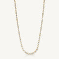 Harlow George Bezel Set Mixed Shape Diamond Necklace displayed hanging